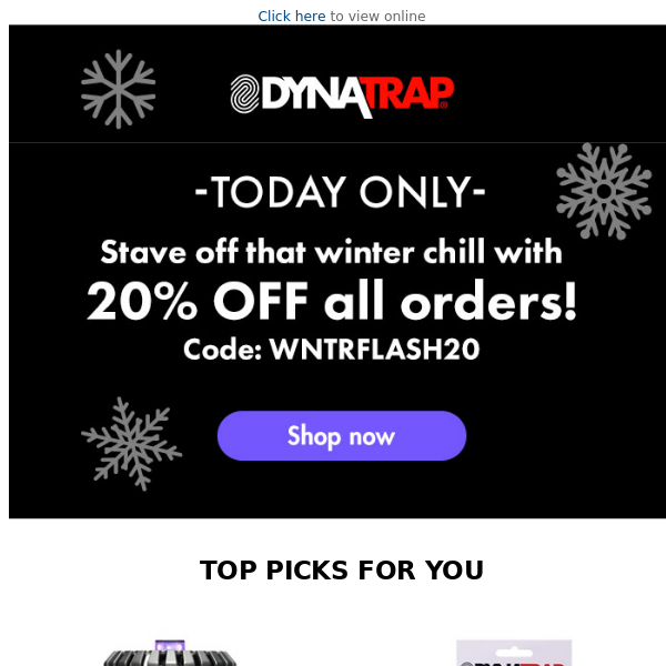 Cold? 20% OFF will heat things up…