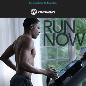 As low as 0% APR.  Treadmills as little as $28 per month.