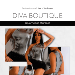 15 off and giving Diva Boutique energy Diva Boutique