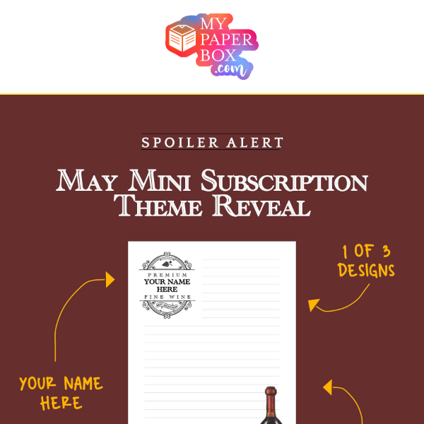 SPOILER ALERT- Wine Not? - the next Mini theme is here