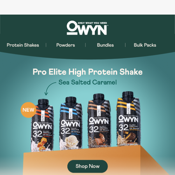 *NOW AVAILABLE* New Sea Salted Caramel 32g Pro Elite High Protein Shake 🌱