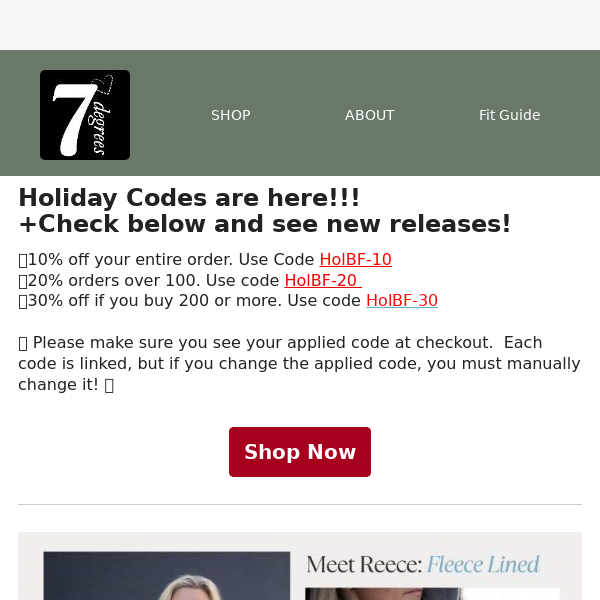 🎁BF Holiday Codes