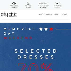 Memorial Day Weekend Has Come Early: 70% Off* Selected Dresses