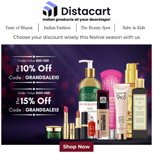 Dear Dista Cart, open this & grab an off upto 20%