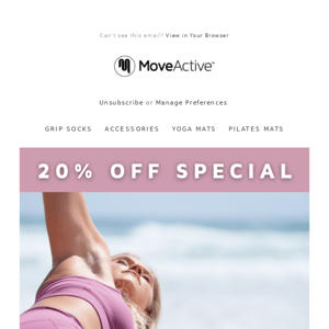 May Special  🎉 20% OFF  Accessories, Reformer & Yoga Mats.. Shop Now 👇