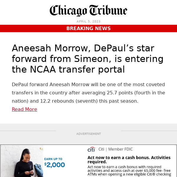 DePaul's Aneesah Morrow enters transfer portal