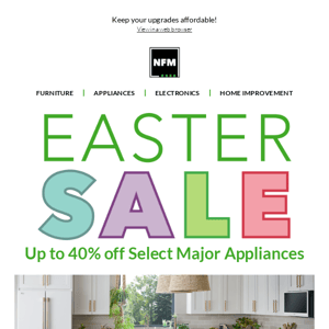 Spring into a refresh: up to 40% off Major Appliances