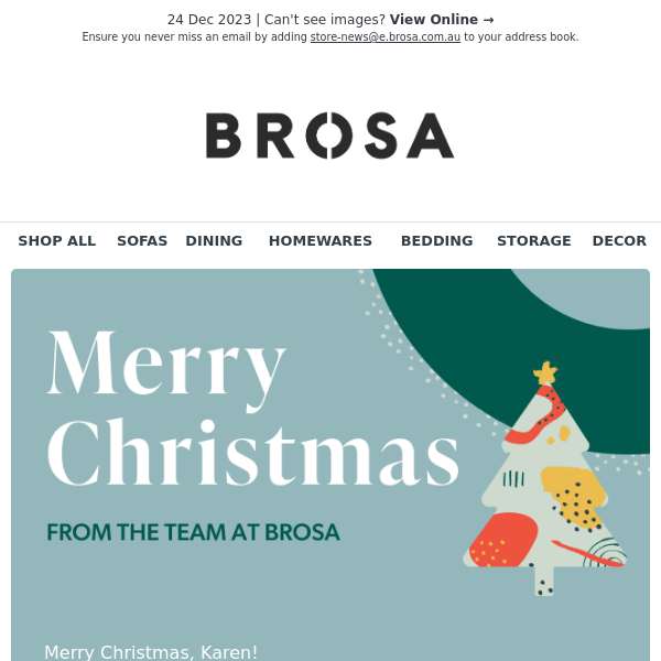 🎄 Merry Christmas & Happy Holidays from Team Brosa