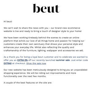 All new beut.co.uk & exclusive voucher