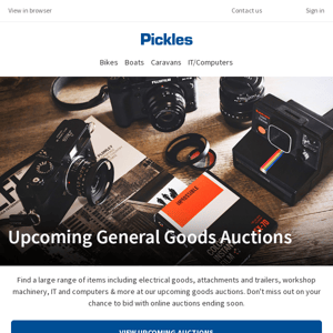 Upcoming General Goods Auctions