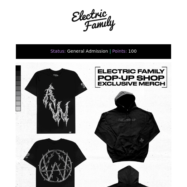 The Electric Family 10 Year Anniversary Pop-Up Shop is this weekend!