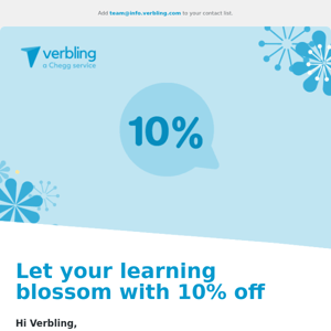 10% off lesson packages to help your language skills flourish 🌸