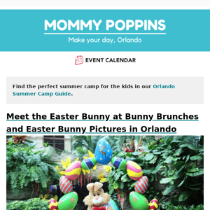 Meet the Easter Bunny at Bunny Brunches and Easter Bunny Pictures in Orlando