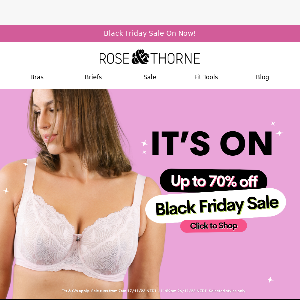 🖤 BLACK FRIDAY 🖤 Sale starts NOW! - Rose & Thorne NZ
