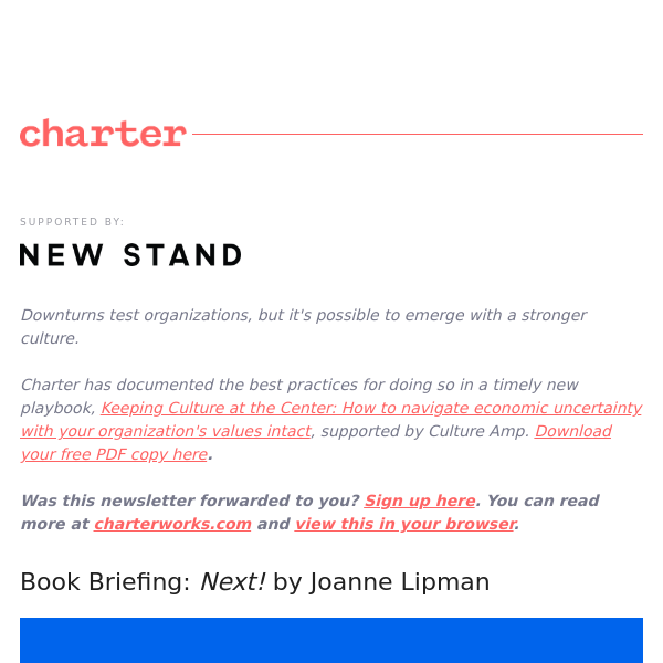 Charter: Four steps for successful reinvention in work and life