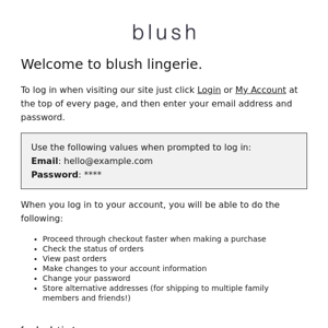 blush lingerie: Welcome, Blush Lingerie!