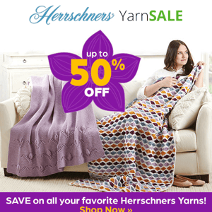 🌟 All Your Favorite Herrschners Yarns! Up to 50% off...