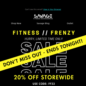 ⏰ STOREWIDE FRENZY SALE ENDS TONIGHT!