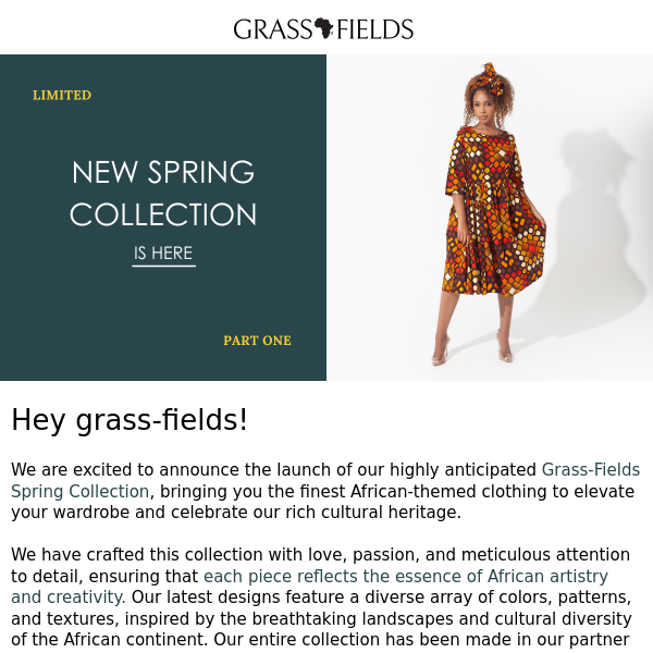Introducing Grass-Fields Spring Collection: Exclusive Limited Edition
