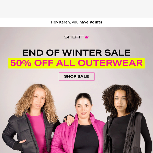 50% OFF  End of Winter Sale! - Shefit