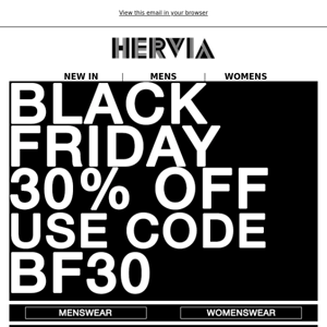 The HERVIA Black Friday Event Continues