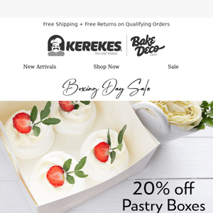 Boxing Day Sale -  20% off Pastry Boxes!