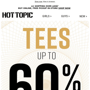 ⚠ Deal alert ⚠ Up to 60% off Tees