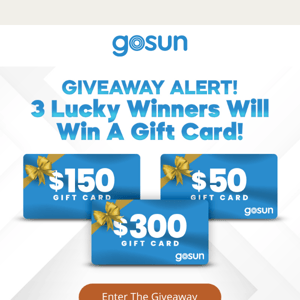 Giveaway: Win up to $300!