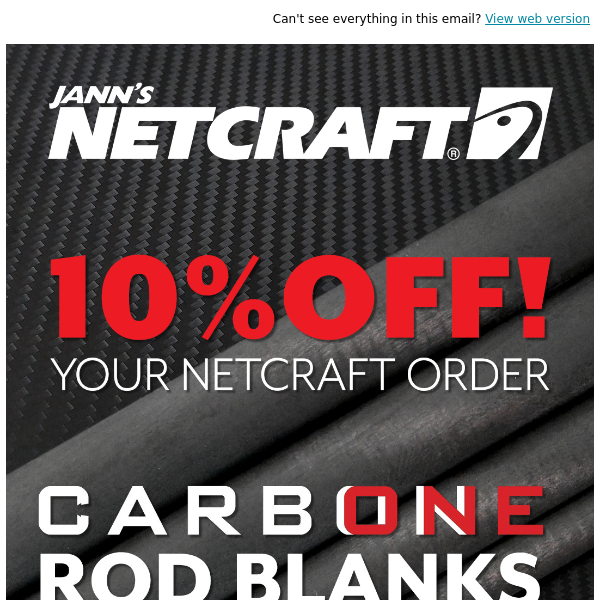 10% Off Your Netcraft Order! NEW Carbon One Blanks Now Available!