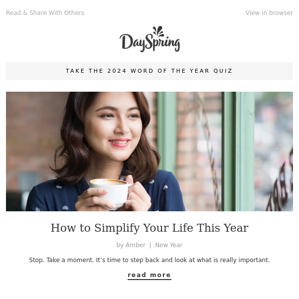 How to Simplify Your Life This Year