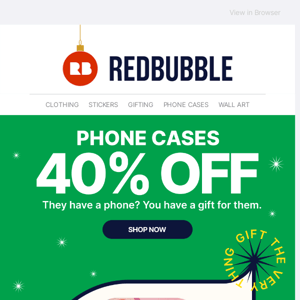 40% off Phone Cases