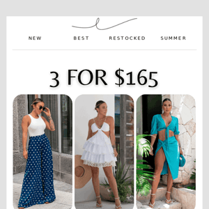 💥 ANY 3 OUTFITS FOR $165 ONLY! 😱