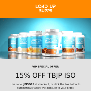 ⚠️ 15% OFF TBJP PERFORMANCE ISO ⚠️