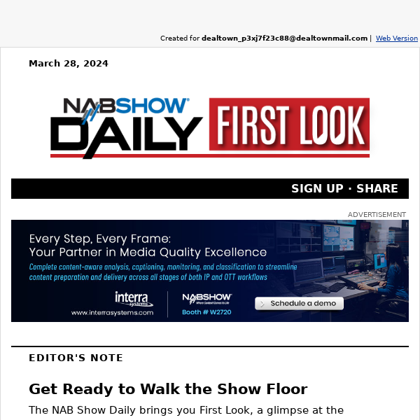 NAB Show Daily First Look - March 28, 2024