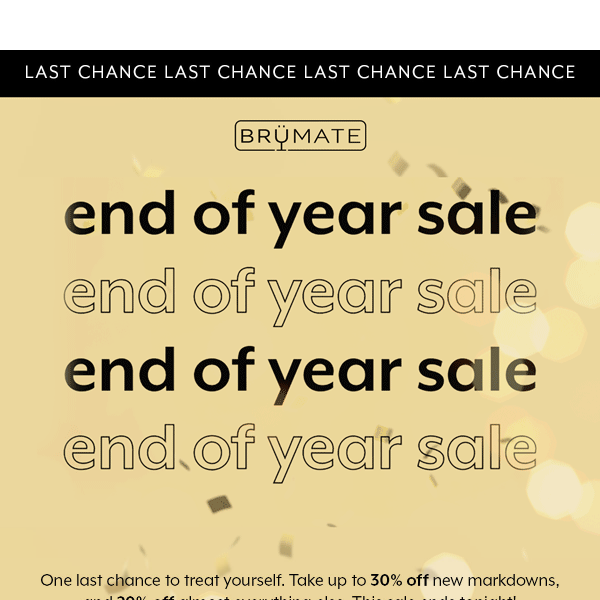 ⏰ENDS TODAY: End of Year Sale