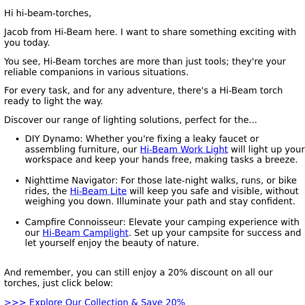 Discover the Many Uses of Hi-Beam Torches 🏕️