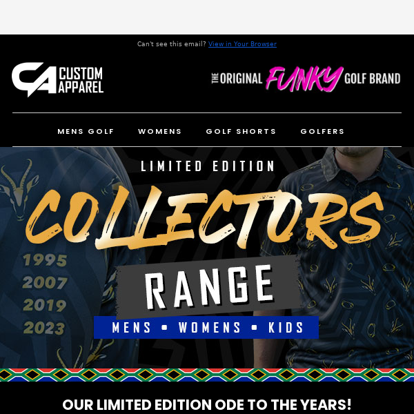 Just released: Collectors Range! 👕 🇿🇦