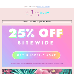 🚨🎊 SURPRISE! 🎊🚨 Get 25% Off Your Cart! 🎊