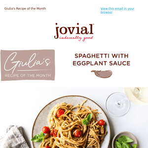 Giulia's September Recipe of Month: Spaghetti with Eggplant Sauce