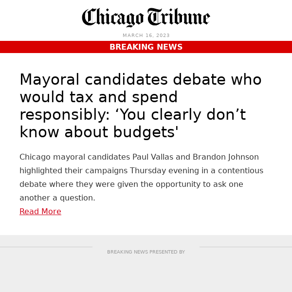 Mayoral candidates debate who would tax and spend responsibly