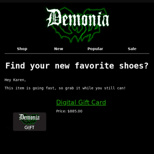 Did you see something you liked Demonia Shoes?