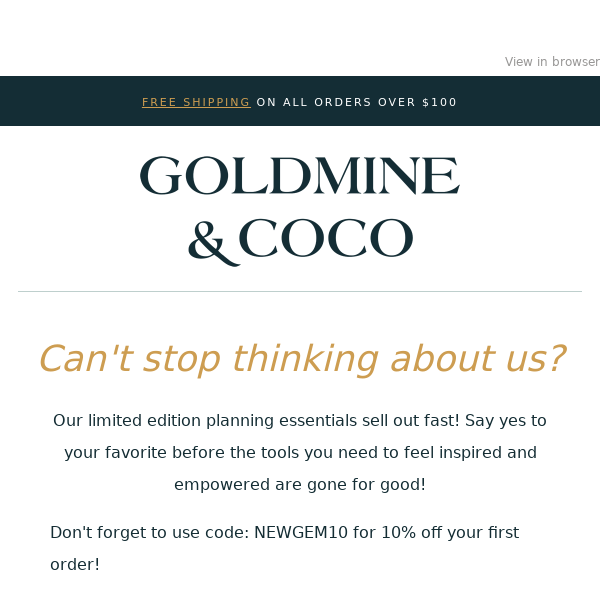 Goldmine And Coco, they're almost gone!