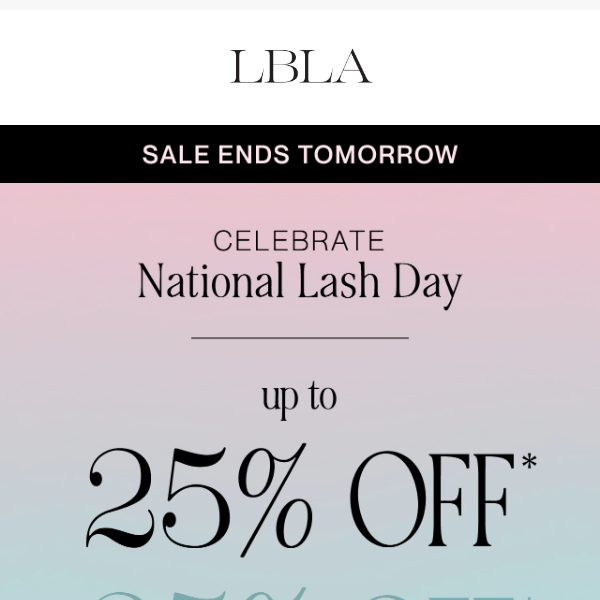 🥳 20% OFF ALL LASHES Ends Tomorrow
