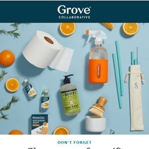 Choose your free Grove welcome offer