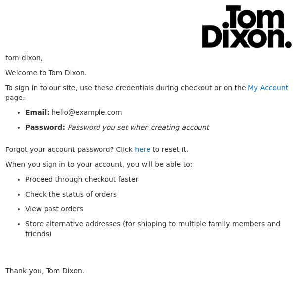 Welcome to Tom Dixon