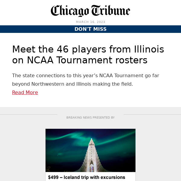 46 players from Illinois on NCAA Tournament rosters