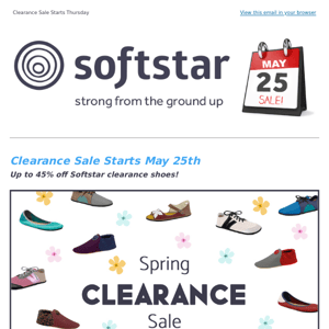 Softstar Clearance Sale Starts Thursday!