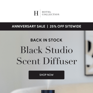 The Black Studio Scent Diffuser is BACK!