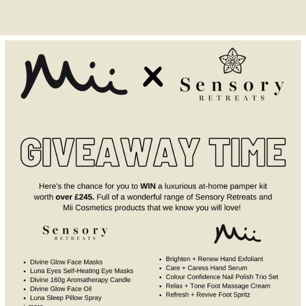 Mii x Sensory Retreats Giveaway!
