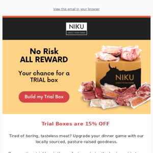 [Reminder] Upgrade your meat game! Try our trial box with 15% off!